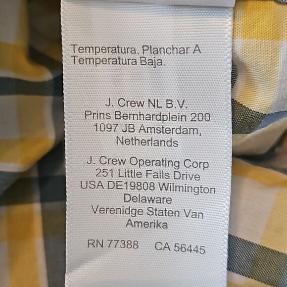 J. Crew Men's Slim Untucked Performance Casual Plaid Work Long Sleeve Shirt L - Picture 9 of 10